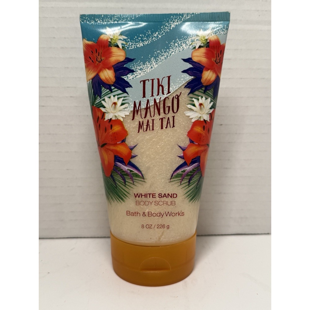 New Bath & Body Works Tiki Mango Mai Tai White Sand Body Scrub RARE 8 Oz
